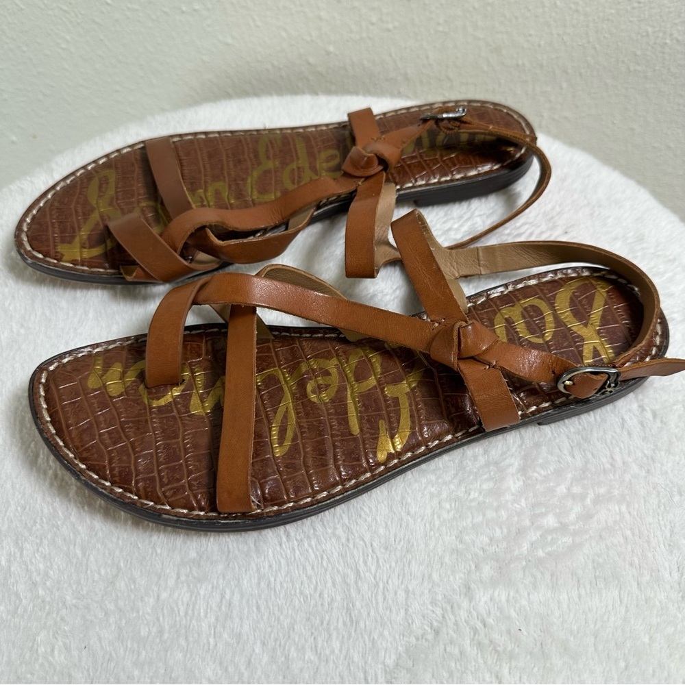 Sam Edelman Summer Gladis Brown Strappy Sandals Size 10 - Picture 3 of 11